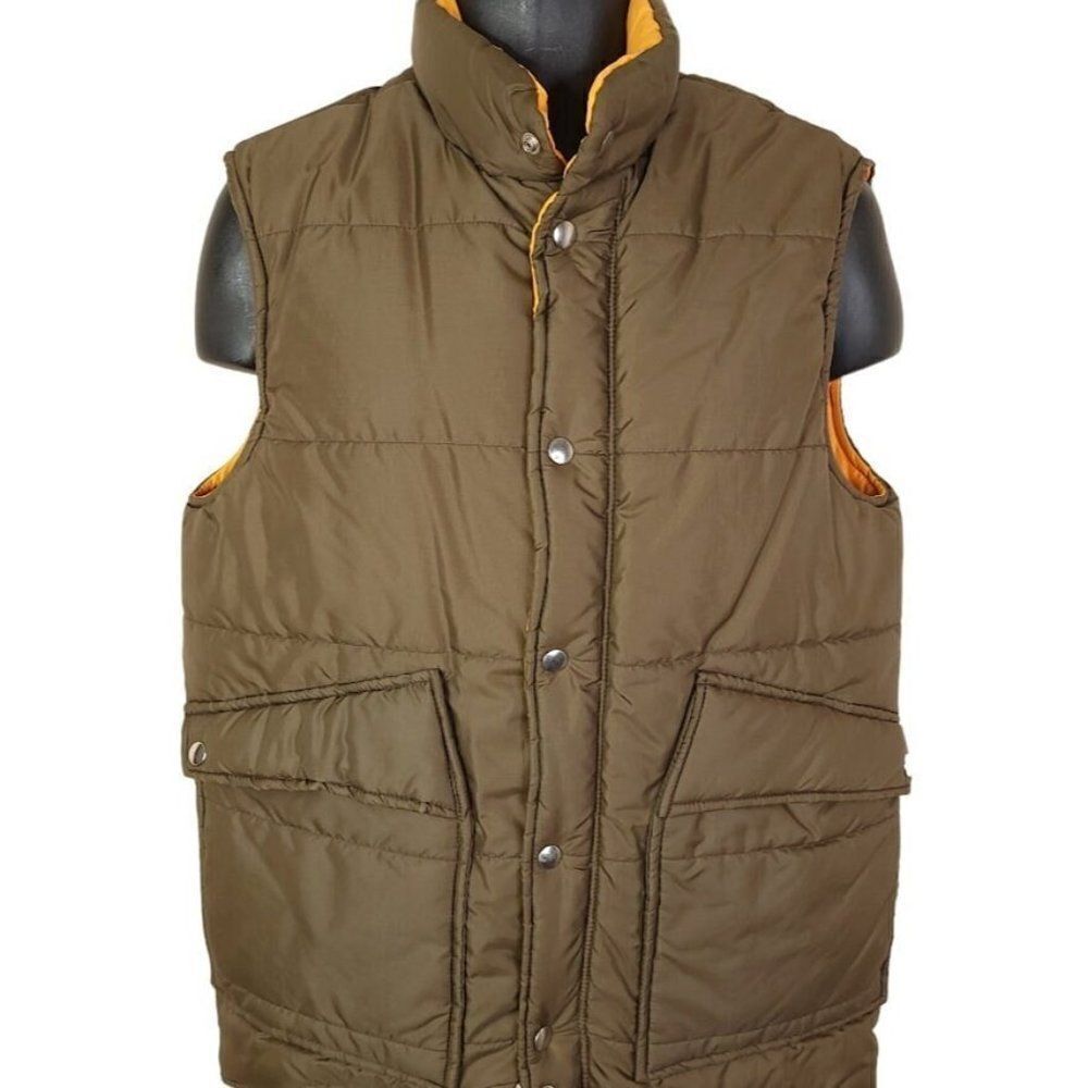 Trail Wise Berkeley Puffy Vest Vintage 80s Puffer Made In USA Mens Size Small